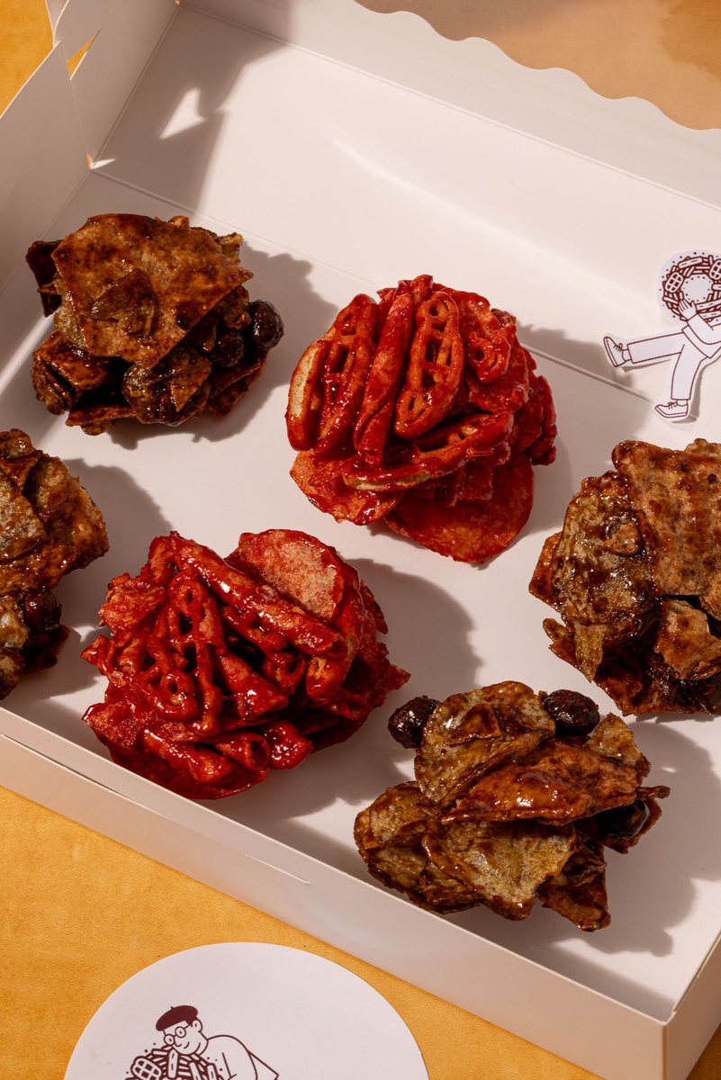 Caja abierta con seis bites y la estampa de Mr. Munch Me